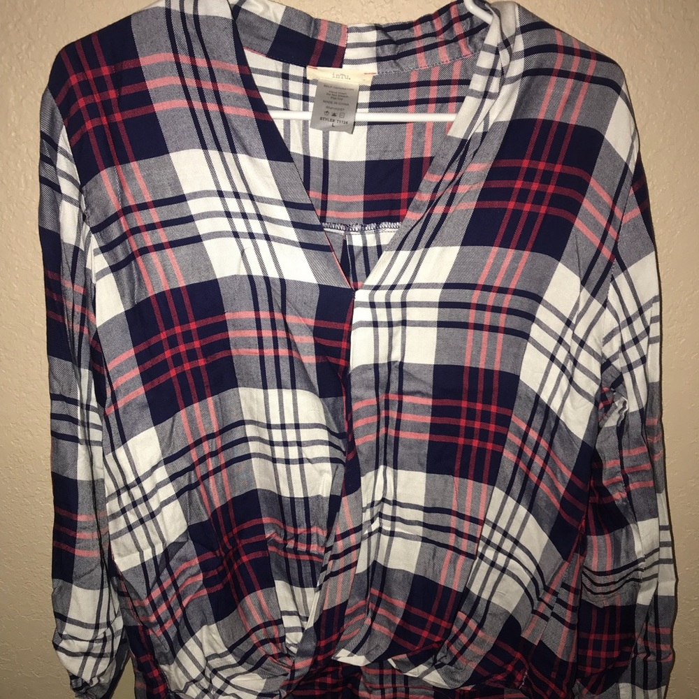 Plaid blouse